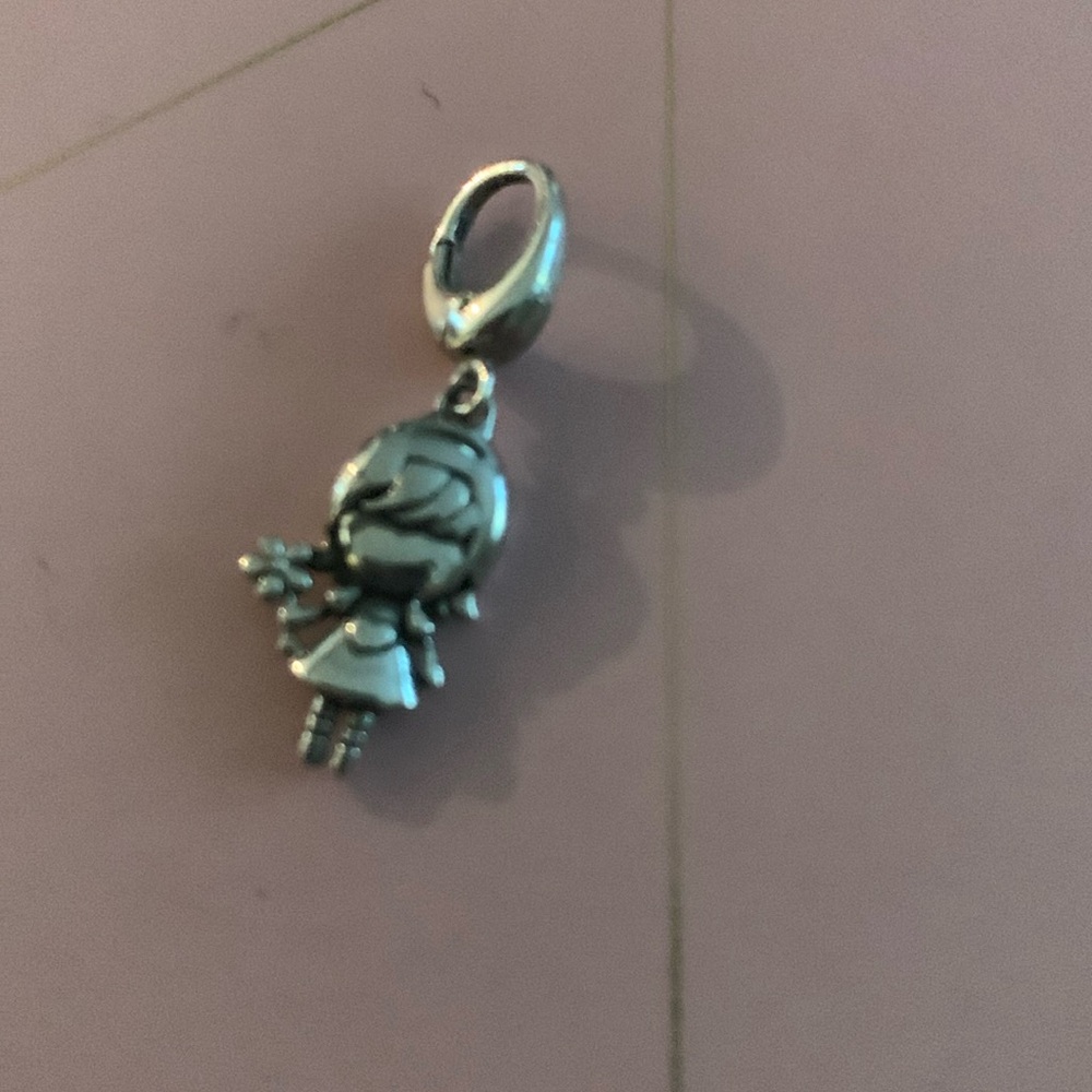 RETIRED- Metalsmiths Little Girl Silver Pendant/charm